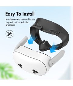 Nakładka Osłona na Twarz do VR z Pianką Kompatybilne z Meta Quest 3S Czarna