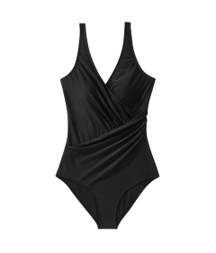 Jednoczęściowy Strój Kąpielowy V Neck Push Up Odkryte Plecy Czarny S