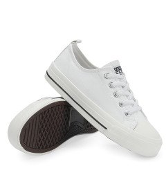 Dziecięce Trampki Buty Płócienne Halówki Tenisówki do Szkoły Białe 31 EU