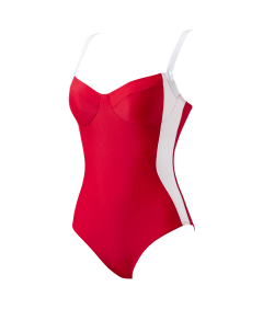 Jednoczęściowy Strój Kąpielowy Push Up V Neck Odkryte Plecy Czerwony S