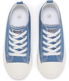 Dziecięce Trampki Buty Płócienne Halówki Tenisówki do Szkoły Niebieskie 38