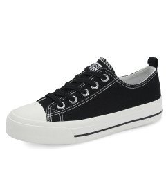 Dziecięce Trampki Buty Płócienne Halówki Tenisówki do Szkoły Czarne 36 EU