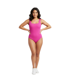 Damskie Body na Ramiączka Modelujące Basic Casual Treningowe Różowe L