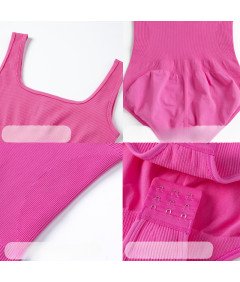 Damskie Body na Ramiączka Modelujące Basic Casual Treningowe Różowe L