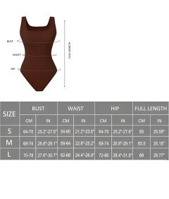 Damskie Body na Ramiączka Modelujące Basic Casual Treningowe Brązowe L