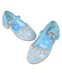 Dziewczęce Buty na Obcasie Księżniczka Cekiny Kryształki Niebieskie 27 EU