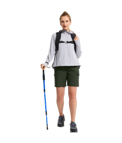 Damskie Spodenki Cargo Sportowe Trekkingowe Treningowe Lekkie Zielone M