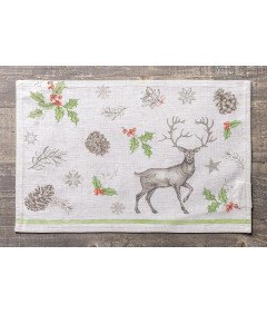 Maison dHermine Božični podstavki iz 100 % bombaža 4 kosi 33x48 cm