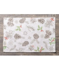 Maison dHermine Podkładki Świąteczne z 100% Bawełny 4szt 33x48 cm