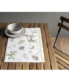 Maison dHermine Podkładki Świąteczne z 100% Bawełny 4szt 33x48 cm