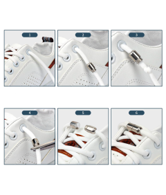 Sznurowadła do Butów bez Wiązania Zestaw 6 Par Elastyczne Kapsułki 105 cm