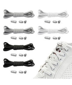 Sznurowadła do Butów bez Wiązania Zestaw 6 Par 3 Kolory Kapsułki 105 cm