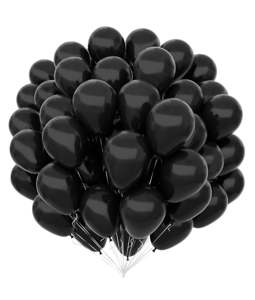 Lateksowe Balony Dekoracyjne Urodzinowe Imprezowe Czarne 30,5 cm 100 szt