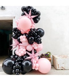 Lateksowe Balony Dekoracyjne Urodzinowe Imprezowe Czarne 30,5 cm 100 szt