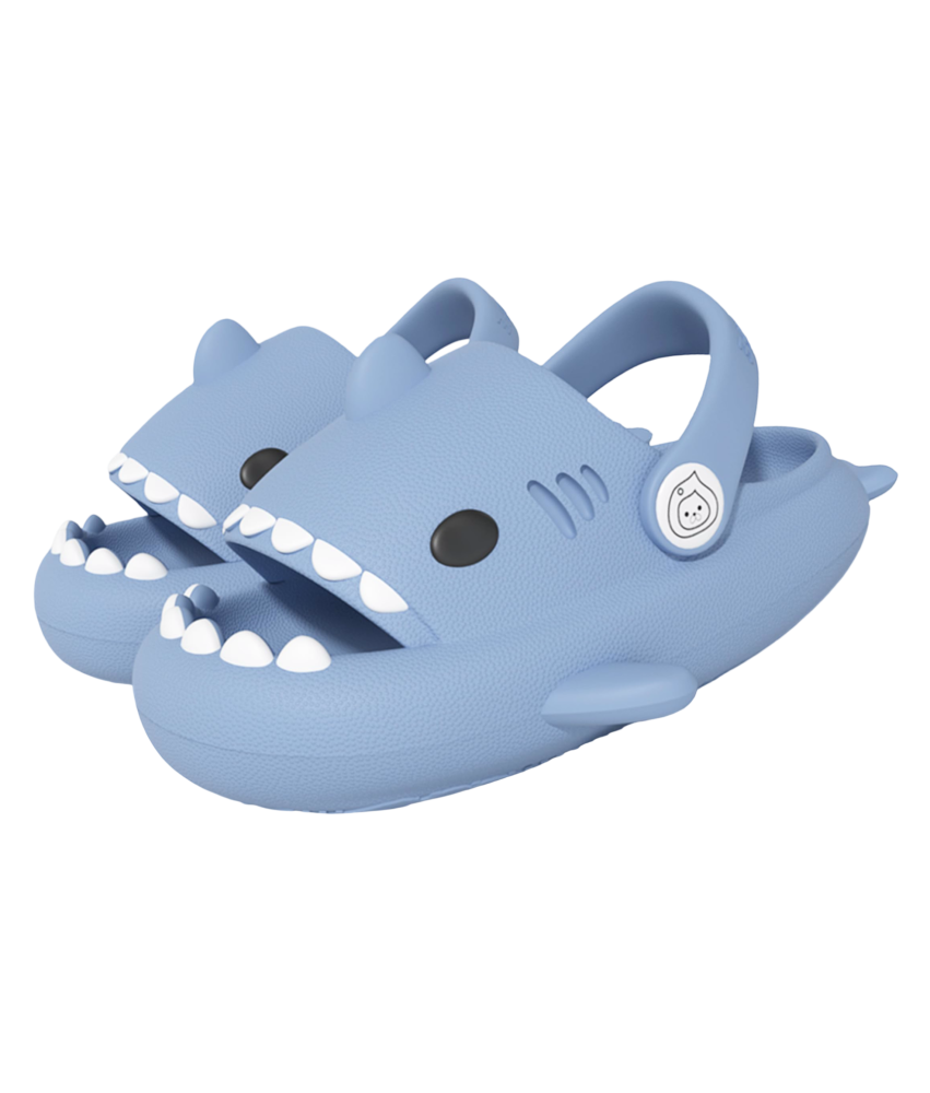 Dziecięce Klapki Kapcie Basenowe Antypoślizgowe Rekinki Niebieskie 30/31 EU