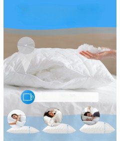 Poduszka Ortopedyczna dla Alergików Mikrofibra Ekologiczna Miękka 70x50 cm