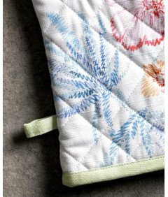 Maison Kuhinjska rokavica in držalo za lonec 100 % bombaž Cvetlični vzorec