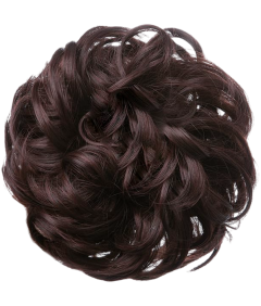 Sztuczne Włosy Syntetyczne Doczepiany Kok Kucyk Falowane Ciemny Brąz