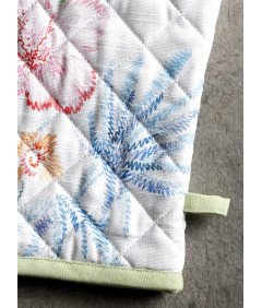 Maison Kuhinjska rokavica in držalo za lonec 100 % bombaž Cvetlični vzorec