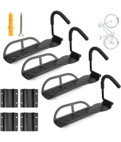 Wieszak na Rower Uchwyt Na Ścianę Rowerowy Ścienny Mocny 4 Haczyki