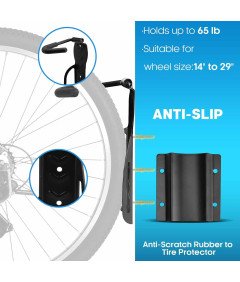 Wieszak na Rower Uchwyt Na Ścianę Rowerowy Ścienny Mocny 4 Haczyki