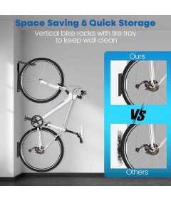 Wieszak na Rower Uchwyt Na Ścianę Rowerowy Ścienny Mocny 4 Haczyki