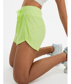 BALEAF Damskie Spodenki Sportowe do Biegania Krótkie Szorty Zielone L