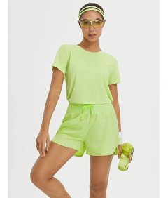 BALEAF Damskie Spodenki Sportowe do Biegania Krótkie Szorty Zielone L