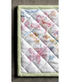 Maison Kuhinjska rokavica in držalo za lonec 100 % bombaž Cvetlični vzorec