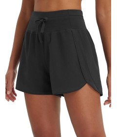 BALEAF Damskie Spodenki Sportowe do Biegania Krótkie Szorty Czarne XL