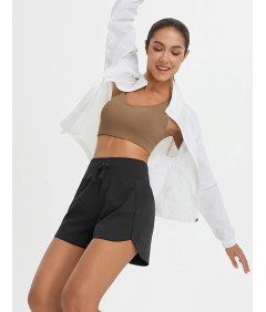 BALEAF Damskie Spodenki Sportowe do Biegania Krótkie Szorty Czarne XL