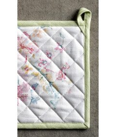 Maison Kuhinjska rokavica in držalo za lonec 100 % bombaž Cvetlični vzorec