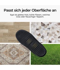 MERRIMAC Męskie Kapcie Ciepłe Wygodne Antypoślizgowe Czarne 45-46 EU