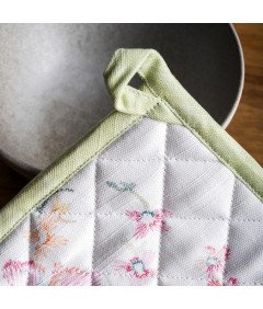 Maison Kuhinjska rokavica in držalo za lonec 100 % bombaž Cvetlični vzorec