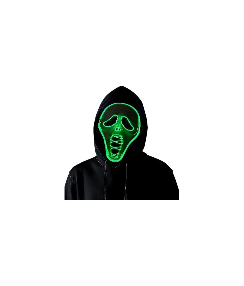 Maska Halloween Led Ghost Scream Świecąca Straszna Krzyk Ghostface One Size