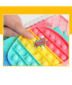 Notatnik Zeszyt Szkolny Fidget Toy Pop It dla Dzieci Serca 50 str A5