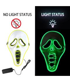 Maska Halloween Led Ghost Scream Świecąca Straszna Krzyk Ghostface One Size