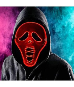Maska Halloween Led Ghost Scream Świecąca Straszna Krzyk Ghostface One Size