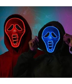 Maska Halloween Led Ghost Scream Świecąca Straszna Krzyk Ghostface One Size