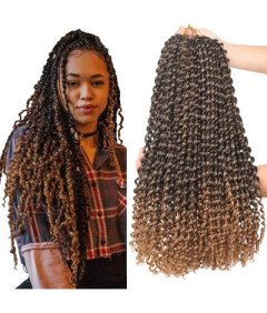 Peruka Aesthetic Włosy Syntetyczne Modna Ombre Kręcone 45cm Latina Leeven