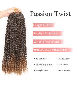 Peruka Aesthetic Włosy Syntetyczne Modna Ombre Kręcone 45cm Latina Leeven