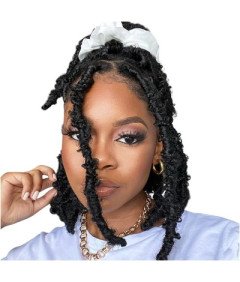 Doczepy Włosy Syntetyczne Butterfly Locs Szydełkowe Warkocze 30cm 6 Pak