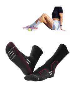 Męskie Skarpety Kompresyjne do Biegania Sportowe Czarne 3 Pary 39-42 EU