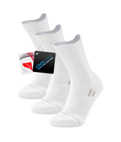 Męskie Skarpety Kompresyjne do Biegania Sportowe Białe 3 Pary 43-46 EU