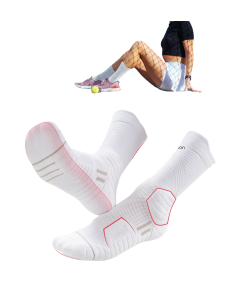 Męskie Skarpety Kompresyjne do Biegania Sportowe Białe 3 Pary 43-46 EU