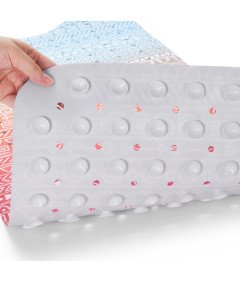 Mata Łazienkowa Antypoślizgowa Przyssawki Prostokątna Tęczowa 100 x 40 cm