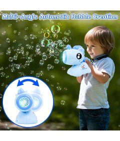 Maszyna Pistolet Do Baniek Mydlanych Jednorożec Automat LED Niebieska 100ml