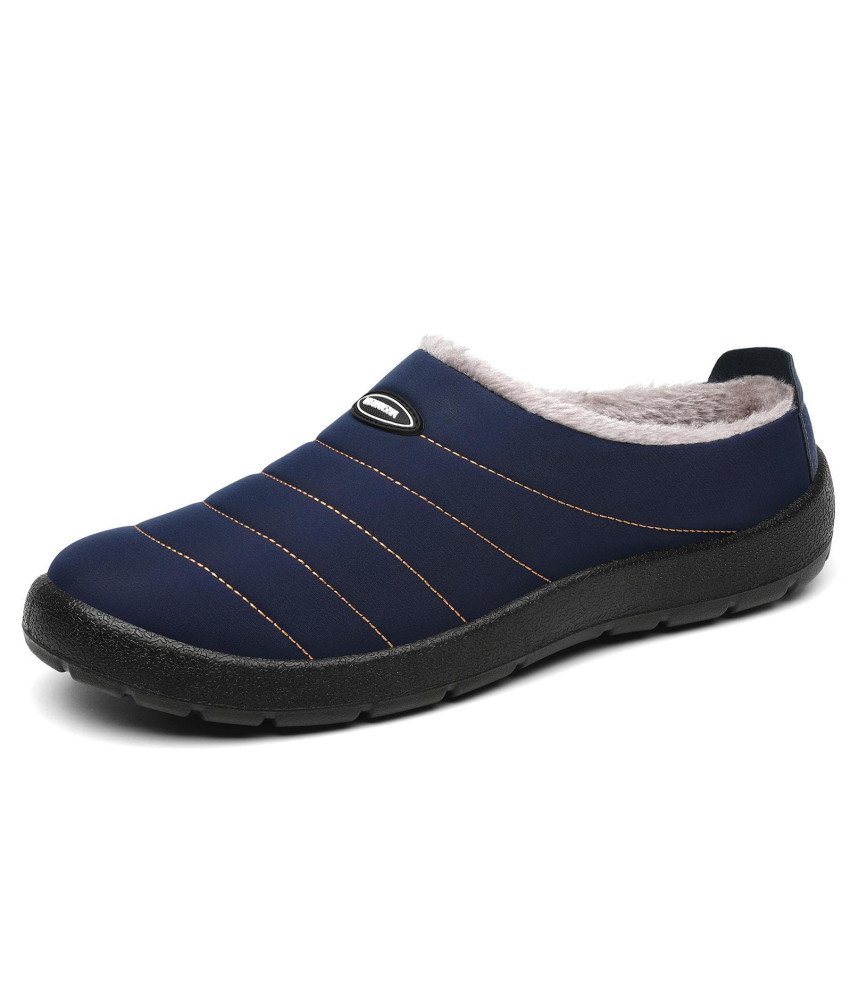 Modne Kapcie Damskie Zimowe Ocieplane Futrem Wodoodporne Granatowe 37 EU