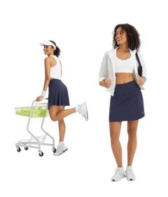 BALEAF Spódnica Sportowa Tenisowa Kieszenie Spódniczka Szorty Granatowa L