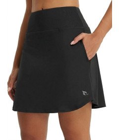 BALEAF Spódnica Sportowa Tenisowa Kieszenie Spódniczka Szorty Czarna S